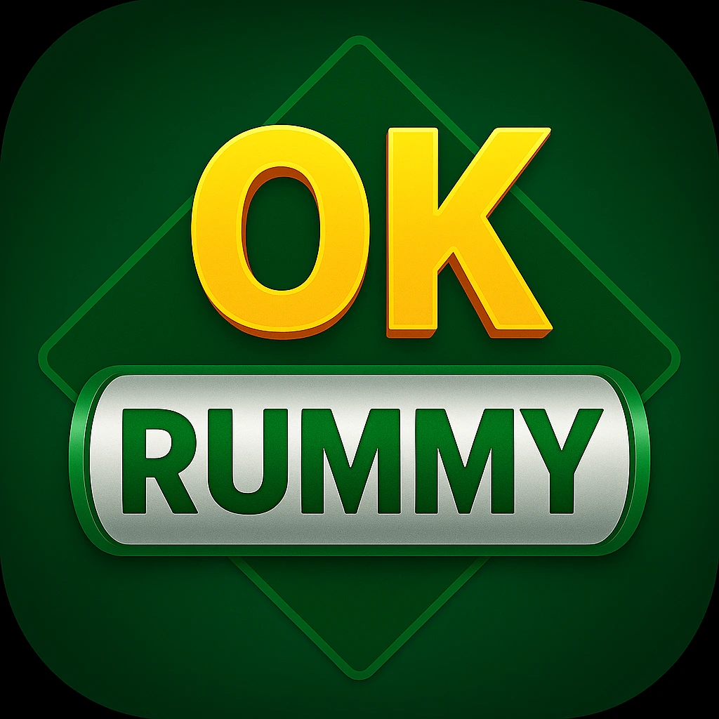 OK Rummy splash screen and logo concept